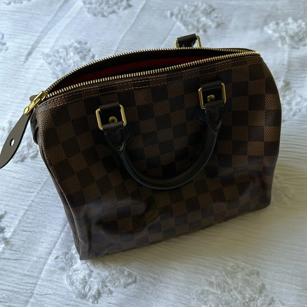 LIKE NEW LOUIS VUITTON SPEEDY 25 DAMIER EBENE - Picture 13 of 15